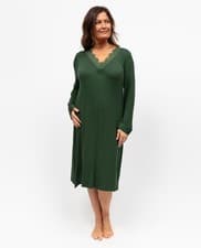Image of Cyberjammies Nora Rose Jade Womens Lace Detail Jersey Short Nightdress