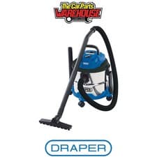 Image of Draper 20514 230V Wet and Dry Vacuum Cleaner with Stainless Steel Tank 15L 1250W