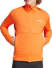 Image of adidas Terrex Multi Light Full Zip Mens Walking Top Orange Long Sleeve Outdoor