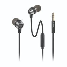 Image of Groov-e Smart Buds Metal Wired Earphones With Remote & Mic 3.5mm Jack Black
