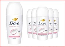 Image of Dove Roll On Powder Antiperspirant up to 48H , 6x50ml pack
