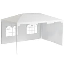 Image of Outsunny 3 x 4 m Garden Gazebo Outdoor Canopy Marquee Party Tent White