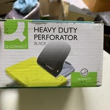 Image of Q-Connect Heavy Duty Hole Punch Black KF01236