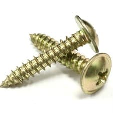 Image of 8g (4.2mm) YELLOW ZINC FLANGED POZI HEAD SELF TAPPING TAPPER SCREWS AB POINT