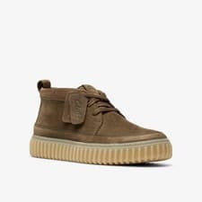 Image of Clarks Torhill Lace Hi Khaki Nubuck Men's Boots Size UK 8 1/2G/ 42 1/2