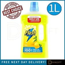 Image of FLASH ALL PURPOSE CLEANER 1L LIQUID FLOOR SURFACE CLEANER DIRT GREASE REMOVER
