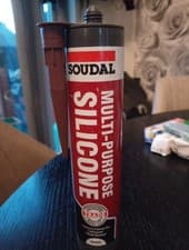 Image of Soudal Multi-Purpose Silicone Sealant, Waterproof, Mould-Resistant, Brown