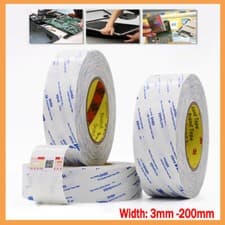 Image of 3M 9448A Extremly Strong Double Sided Tape, 1~200mm X 50m, For Mobile and Craft
