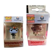 Image of Widowmaker/Doomfist- Pocket Pop Keychain - Overwatch Funko Pop Vinyl-New