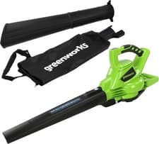 Image of Greenworks GD40BV Cordless Leaf Blow Vac with Brushless Motor, 280km/h Mulch BAG