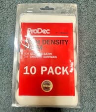 Image of ProDec 4" 100mm 10pk High Density Foam Mini Paint Roller Refills Gloss PRRE036
