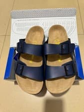 Image of Blue Birkenstock Arizona Birko-Flor Sandals Regular Shoe Size 35-45 UK Stock