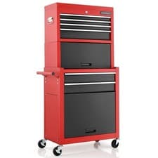 Image of 2-In-1 Rolling Tool Chest Lockable Tool Storage Cabinet Detachable Tool Box
