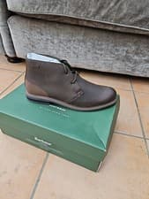 Image of Barbour Readhead Boots UK Size 11 Mocha Brown Premium Leather