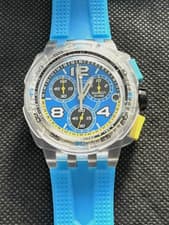 Image of SWATCH WATCH SUIK401 SMOOTH WAVE AQUA CHRONO 2008 ORIGINAL