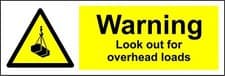 Image of Warning signs Look out for overhead loads Safety sign