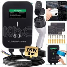 Image of Upgraded 32A 7KW EV Charger Type 2 Electric Car Charging Station With 5M Cable
