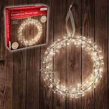 Image of The Christmas Workshop 89060 Crystal Gem Wreath Light / 100 Warm White LEDs...