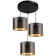 Image of Gold Mesh Pendant Ceiling Light E27 3light Metal Openwork Shade Adjustable
