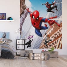 Image of Spider-man WALL MURAL decor Wallpaper KIDS bedroom Marvel comics characters