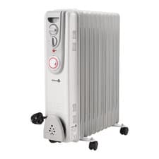 Image of 11 Fin Oil Filled Radiator 2500W Electric Heater With Timer 3 Heating Thermostat