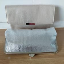 Image of Two Accessorize Clutch Bags, One In Silver And One In Gold. Unused From Purchase