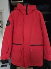 Image of ORIGINAL SUPERDRY CITY PADDED PARKA JACKET SUNSET RED SIZE M UK NEW NO TAGS