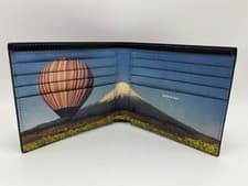 Image of PAUL SMITH Signature Stripe Balloon 'Mount Fuji' Billfold Black Leather Wallet