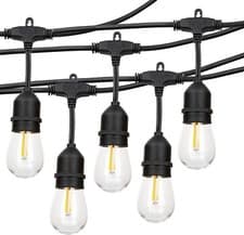 Image of TEKLED® LED Outdoor String Festoon Lights | 30 LED ST14 Edison Bulbs | IP65 Wate