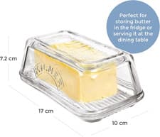 Image of Kilner BPA-Free Glass Butter Dish 250G - Durable & Dishwasher Safe