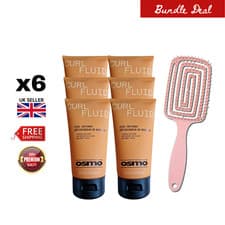 Image of 6 x Osmo Curl Fluid 150ml + Styling Hair Brush | Define & Control Curls
