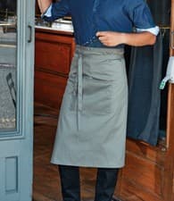 Image of Premier Colours Bar Apron: Long Workwear Restaurant Single Pocket Khaki Apron
