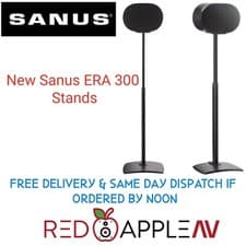 Image of SANUS WSSE3A2 Height-Adjustable Speaker Stand for Sonos Era 300 Black Pair