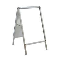 Image of Deflecto A1 Pavement Display Board with Snap Frame Aluminium Silver PPA110S