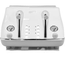 Image of De'Longhi CTOC4003.W Icona Capitals 4 Slice Toaster with Defrost Function 1800W