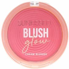 Image of Sunkissed Pink Cream Blusher Compact Blush Glow Bright Hot Passion Pink Vegan