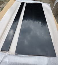 Image of Bath Front Panel 1400mm Gloss Black with Plinth by Hudson Reed
