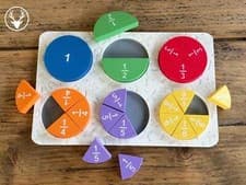 Image of Fraction Learning Puzzle | Fun & Educational Math Game for Kids | Hands-On Fract