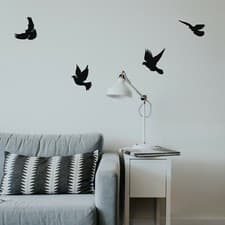 Image of Metal Birds Wall Art,Home Living,Room Decor,Wall Hangings,Animal,Geese,Bedroom