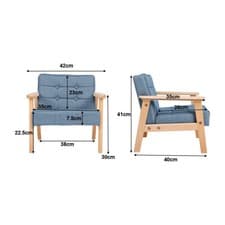Image of Kids Sofa 1/2 Seater Children Couch Upholstered Armchair Lounge Playroom Reading