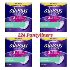 Image of Always Dailies 3in1 Normal Fresh and Protect Pantyliners - 224 Pantyliners