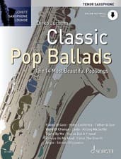 Image of Classic Pop Ballads tenor saxophone (easy - intermediate) piano part included wi