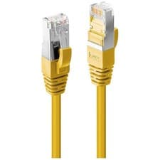 Image of LINDY 47863 RJ45 Network cable Cat 6A S/FTP Yellow 1.5m 1 piece