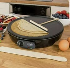 Image of 12" Electric Pancake Crepe Maker Non-Stick Hot Plate Adjustable Temperature 1000