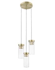 Image of Socorro 3 Bulbs Decorative Ceiling Pendant Light In Light Antique Bronze