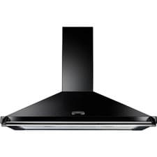 Image of Rangemaster Classic CLAHDC110BC 110cm Chimney Cooker Hood Black / Chrome, Black