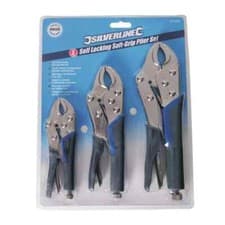 Image of Self Locking Soft-Grip Pliers Set 3pce Silverline 675268