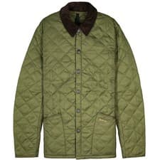 Image of BNWT Mens Barbour Heritage Liddesdale Quilted Jacket in Olive Green - Size Large