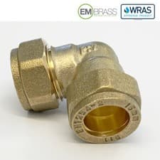 Image of 12mm Compression Elbow WRAS Approved Heavy Pattern Brass