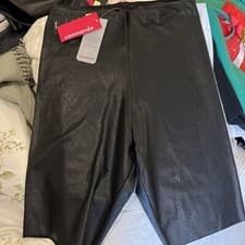 Image of Commando Perfect Control Faux-Leather Bike Shorts NWT Black